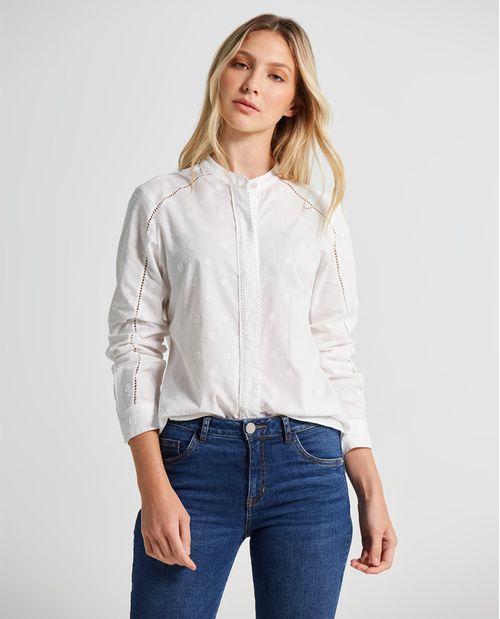 Camisa para mujer 100% algodón con textura