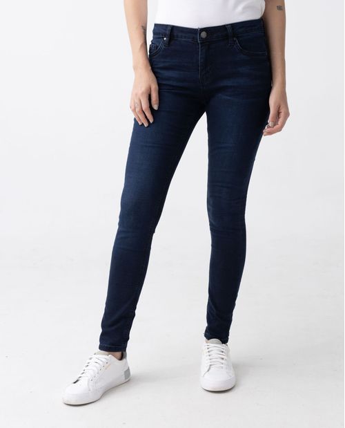 Jean para mujer Skinny azul oscuro con algodón orgánico