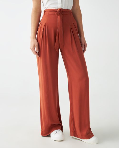Pantalón para mujer naranja estilo Palazzo