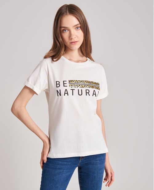 Camiseta con estampado de animal print para mujer