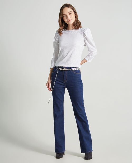 Jean bootcut color clásico para mujer