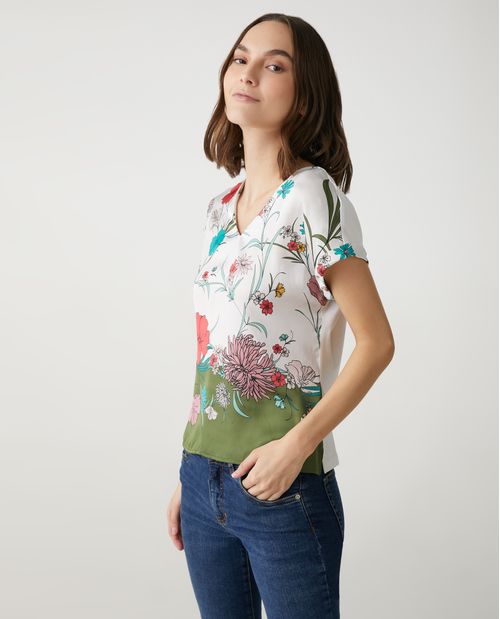 Camisa manga sisa con detalles para mujer