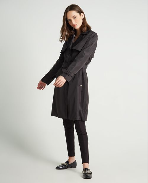 Chaqueta para mujer tipo trench ultra oscura