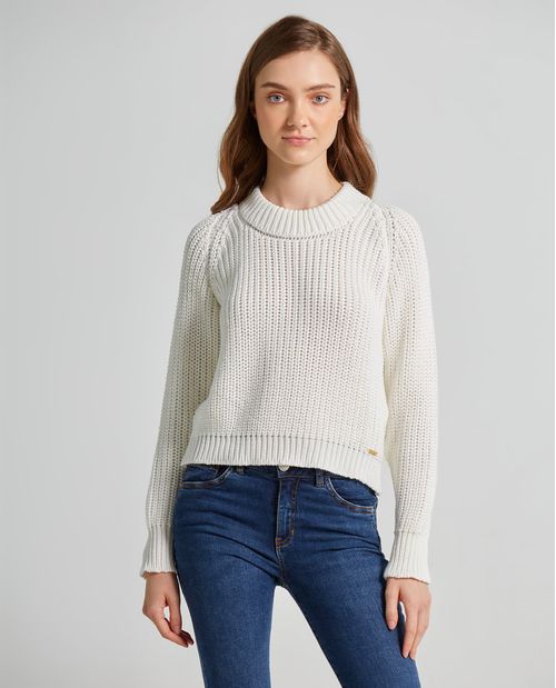 Suéter para mujer crudo en mezcla de Modal TENCEL™ sostenible