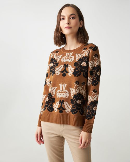 Suéter para mujer cuello redondo con estampado