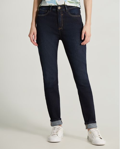 Jean skinny con costuras en contraste para mujer