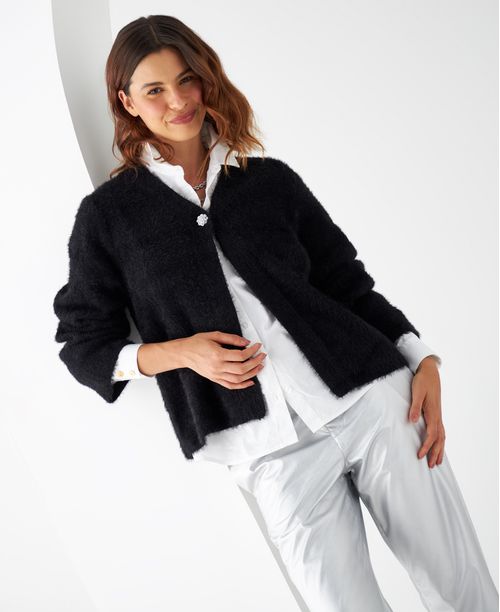 Suéter con ajuste decorativo para mujer