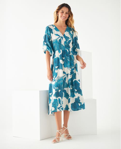 Vestido midi estampado para mujer