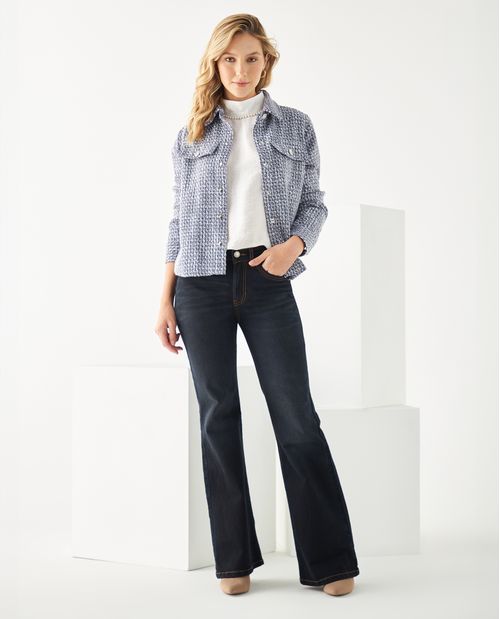 Jean Flare tono oscuro para mujer