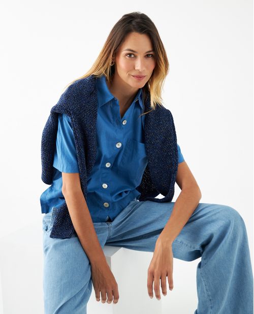 Camisa manga corta para mujer