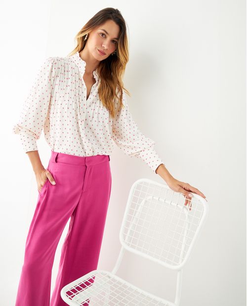Camisa con mini desgastes para mujer