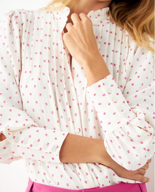Camisa con mini desgastes para mujer