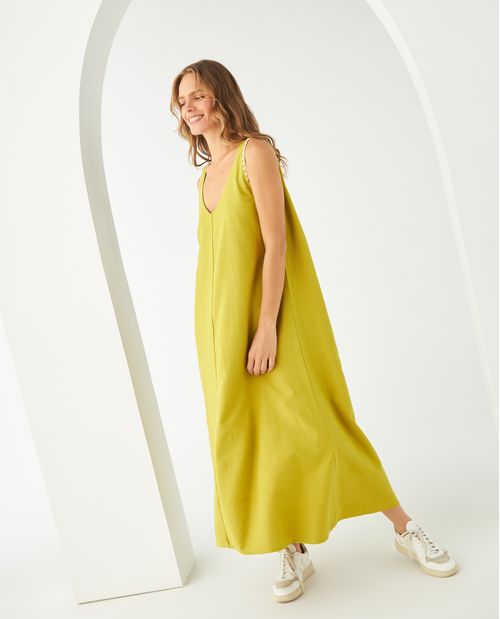 Vestido manga sisa para mujer