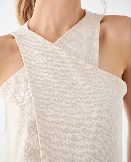 Camisa con escote cruzado para mujer