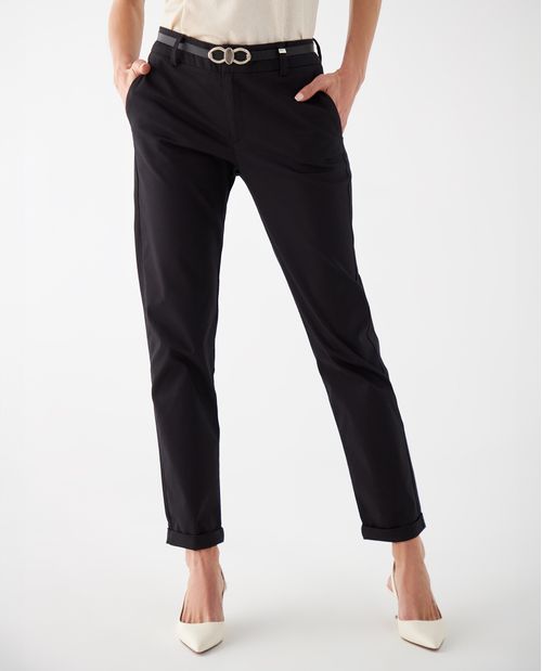 Pantalón con bolsillos diagonales para mujer