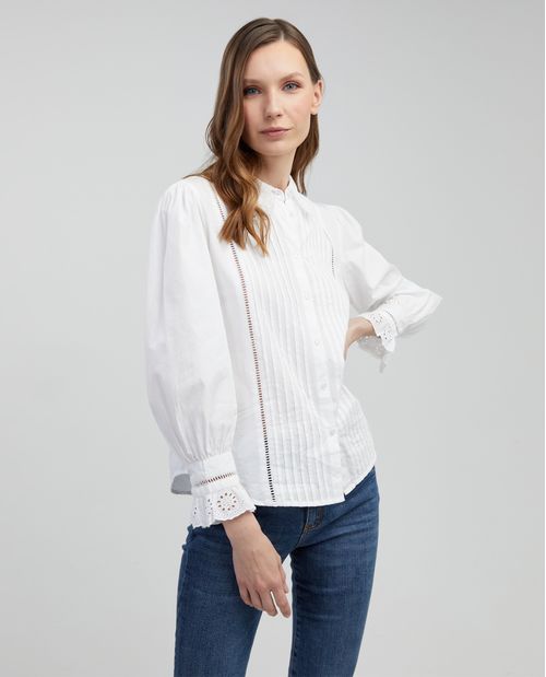 Camisa de manga larga con boleros para mujer