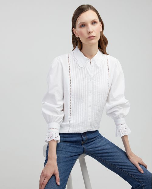 Camisa de manga larga con boleros para mujer