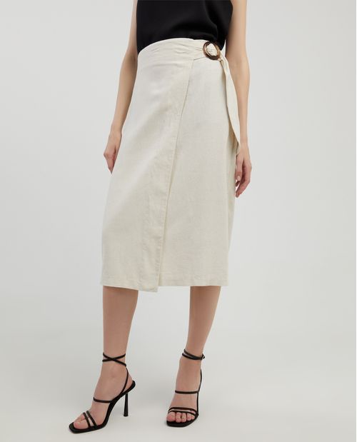 Falda de lino para mujer