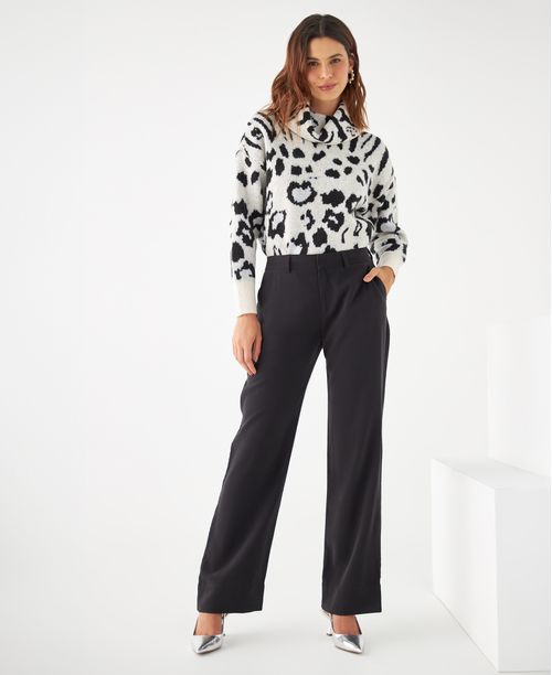 Pantalón con bolsillos decorativos para mujer