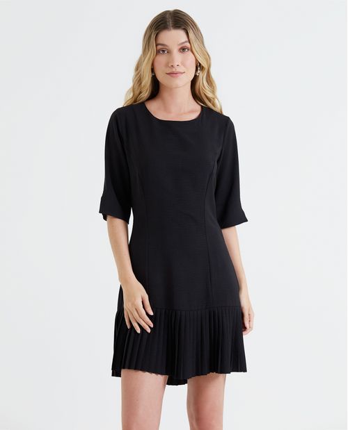 Vestido con detalles en ruedo para mujer