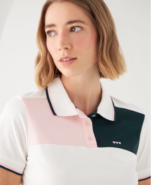 Camiseta con mini detalles bordados para mujer