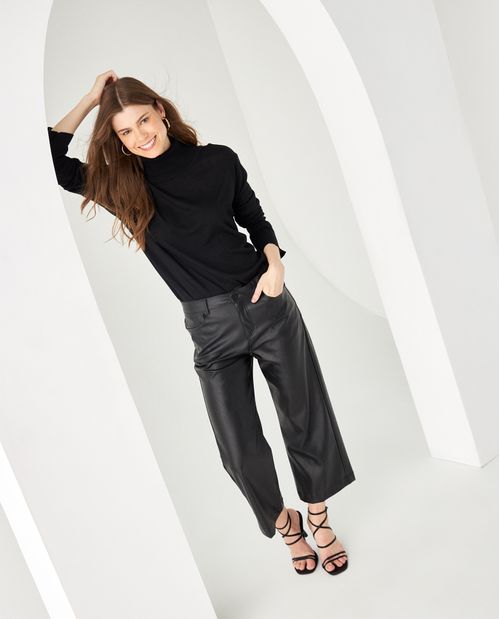 Pantalón en estilo cuero para mujer