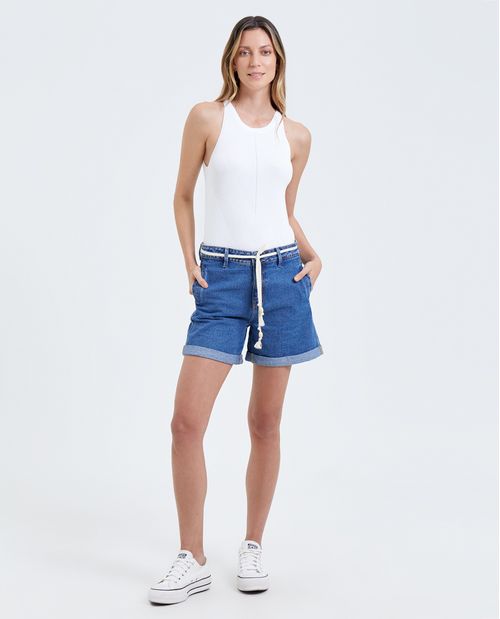 Short de tiro alto para mujer