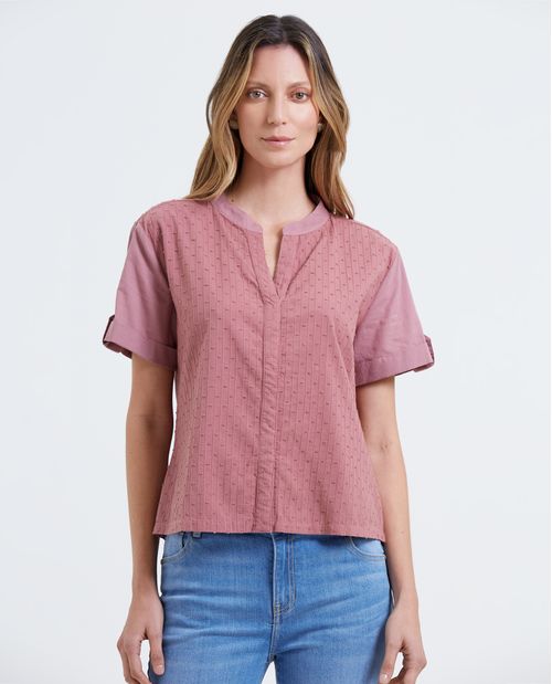 Camisa de mini puntos para mujer