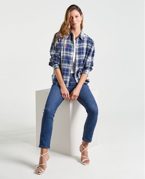 Camisa clásica leñadora para mujer