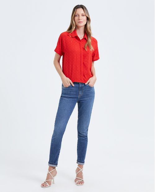 Camisa con textura para mujer