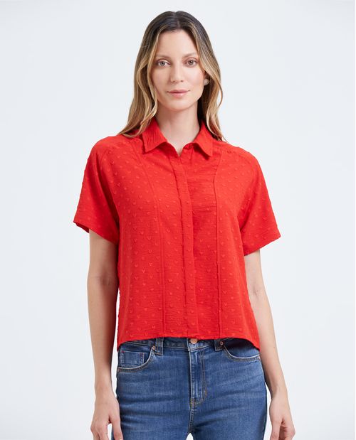 Camisa con textura para mujer