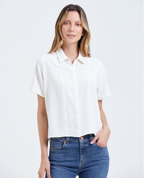 Camisa con textura para mujer