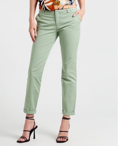 Pantalón con bolsillos diagonales para mujer