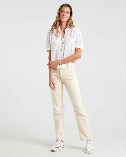 Camisa con cuello clásico para mujer