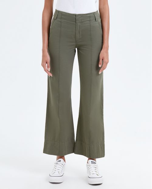 Pantalón bota amplia con bolsillos para mujer