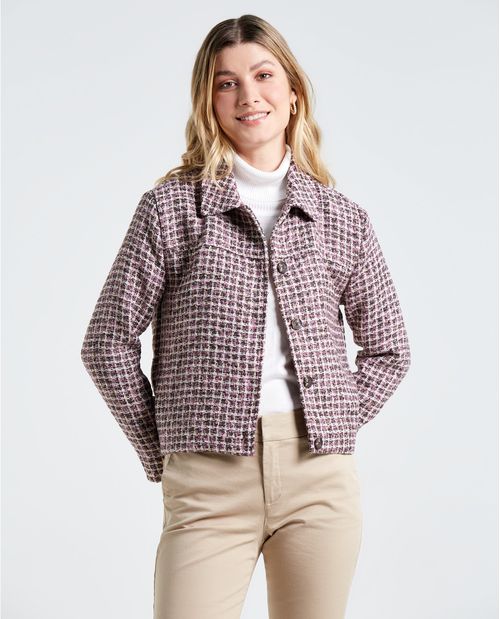 Chaqueta con detalles brillantes para mujer