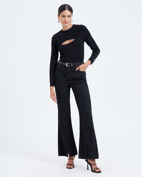 Suéter con abertura en frente para mujer