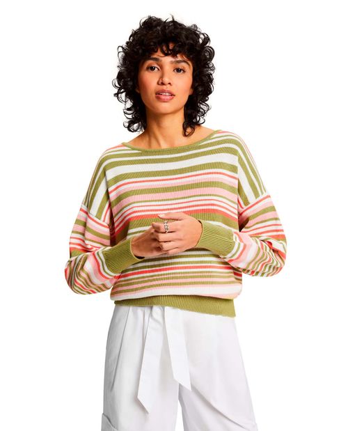 Buzo con líneas horizontales para mujer