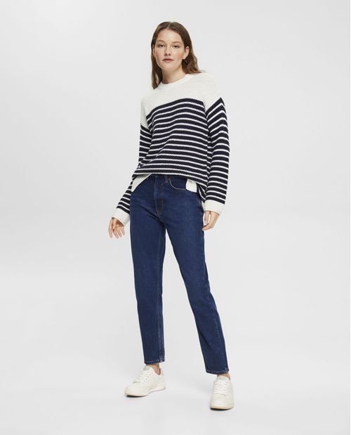 Suéter tejido cuello redondo para mujer