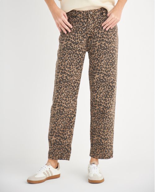 Pantalón en animal print para mujer
