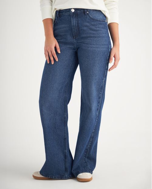 Jean Droit (straight) Esprit Pour Femme - Taille 36 (W27 L30) - Bleu - 98% Coton - Très Bon état Occasion