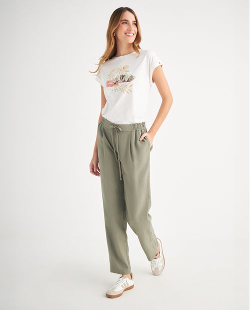 Pantalón con caída recta para mujer