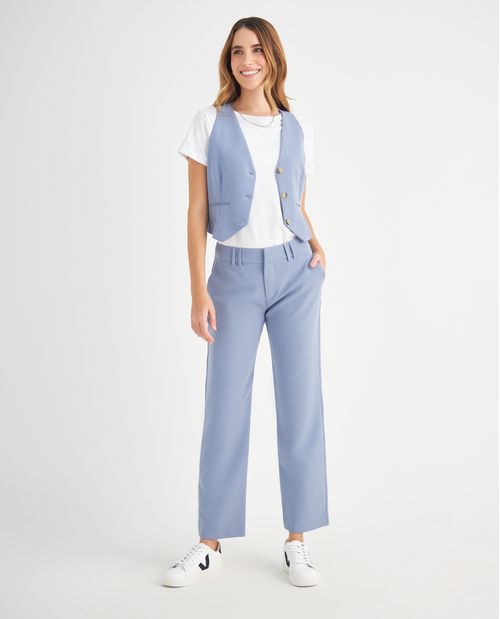 Pantalón clásico recto para mujer