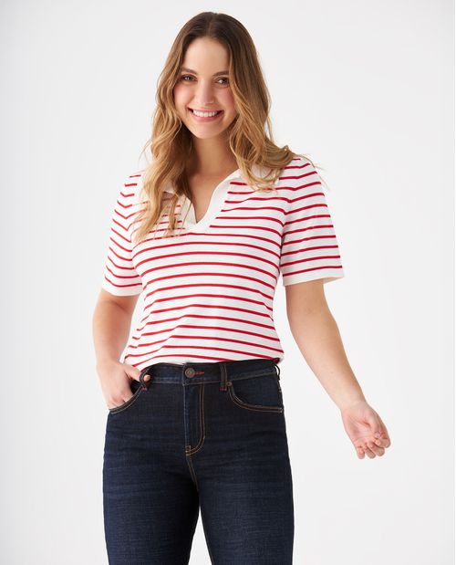 Camiseta tipo polo para mujer