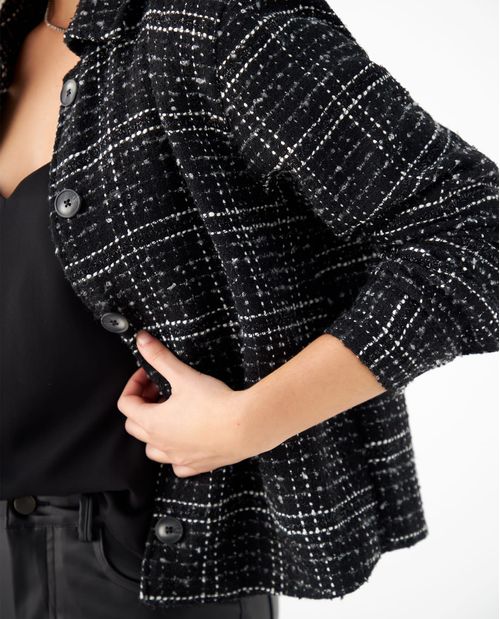 Chaqueta con detalles tejidos para mujer