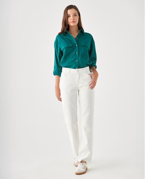 H&M Jeans taille haute Dames T 42 bleu style décontracté