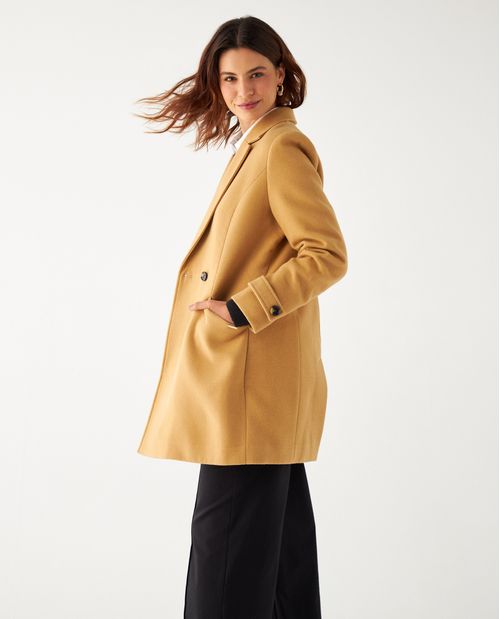 Abrigo con cuello de solapa para mujer