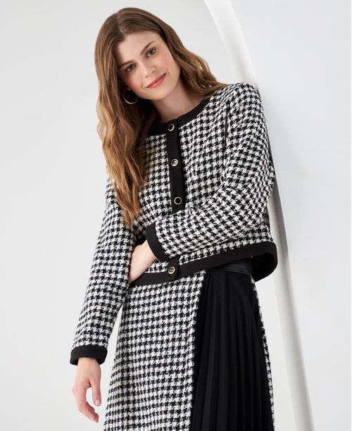 Abrigo con efecto brillo para mujer