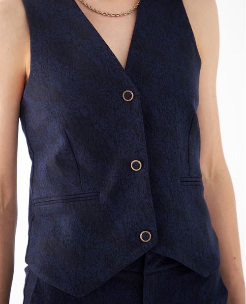 Chaleco con ajuste de broches para mujer