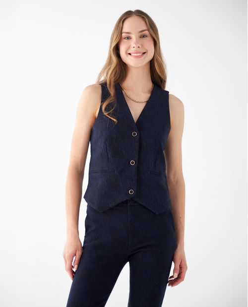 Chaleco con ajuste de broches para mujer